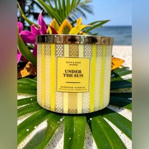 Bath & Body Works Yellow & Gold "Under the Sun" Scented Candle